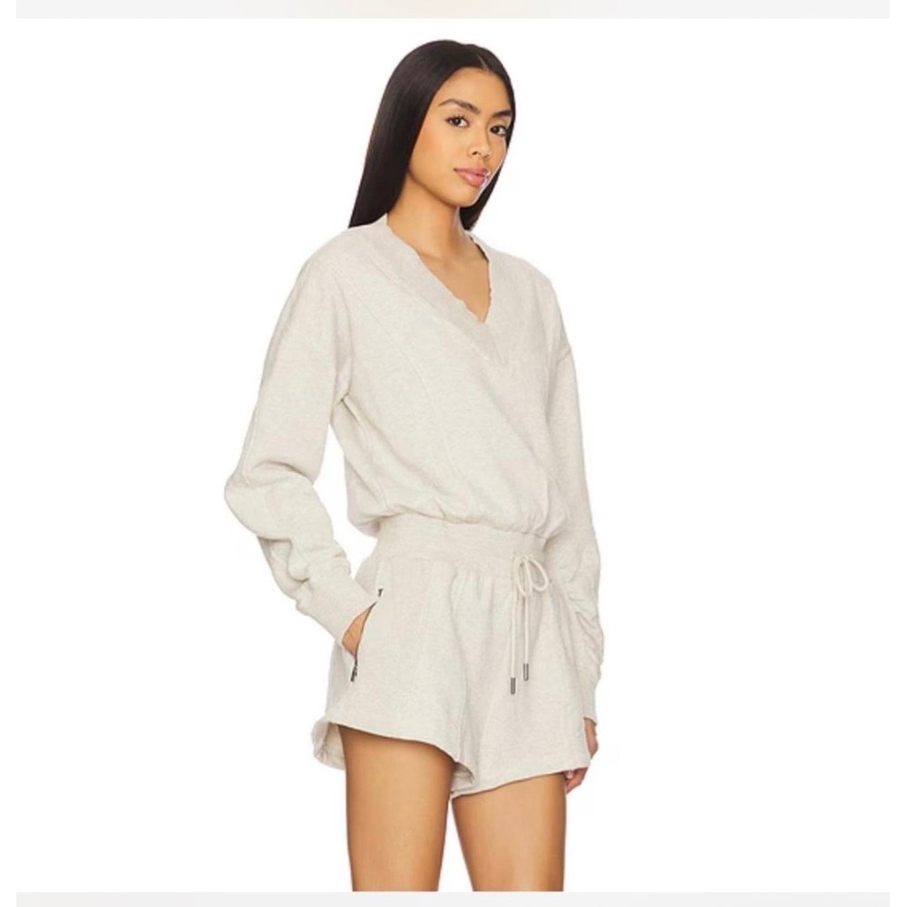 FP Movement Free People Intercept Romper Heather Gray XL new NWT cotton blend